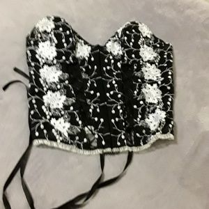 Dream girl corsette intimate top 36 D blk / white